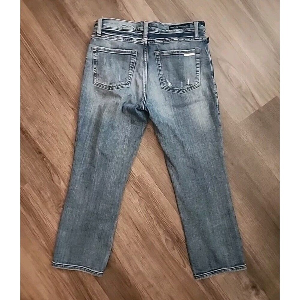 Rock And Republic Kendall Cropped Jeans 10 Women’s Medium Wash Distressed - Picture 10 of 10